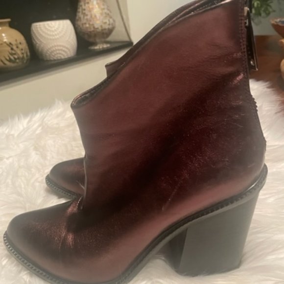 Diesel Metallic Brown/Copper Leather Ankle Boots – Women’s 39 - Picture 2 of 7
